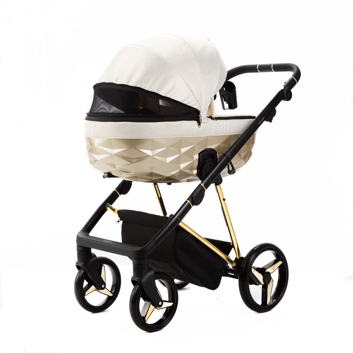 Kinderwagen Adamex Quantum Beige Gold Star Total Package Deal incl. Autostoel, Base, Kinderstoel & Co-sleeper null_7