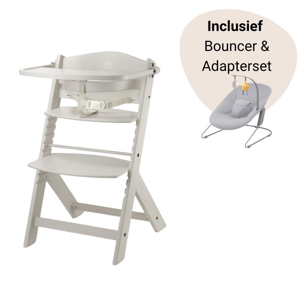 Kinderstoel Kinderkraft Enock 3-in-1 Beige met Bouncer & Adapterset null_1