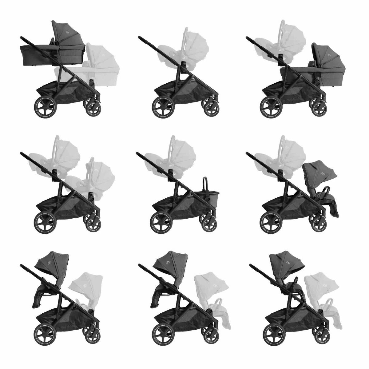Kinderwagen Joie Signature Versiti Ebony met Autostoel i-Level I-Size Ebony & Base null_16