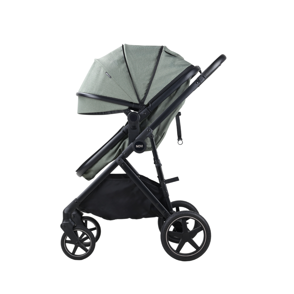 Kinderwagen Novi Jaxx V2 4-in-1 Green Melange met Isofixbase null_12
