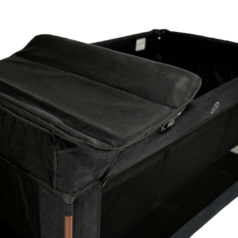 Set | Campingbed Novi Nora Luxe Walnut/Brilliant Black + Accessoires null_9