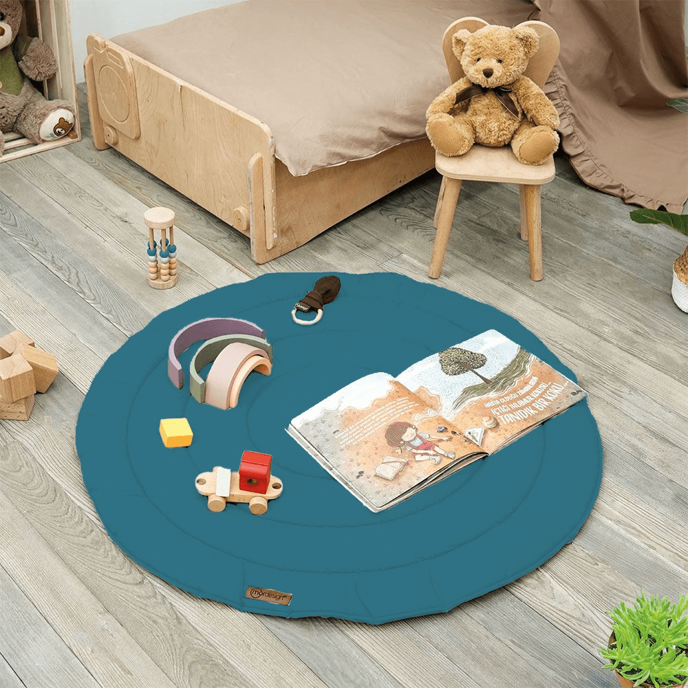Set Boxkleed Rond + Babynest MorDesign Deep Teal null_3