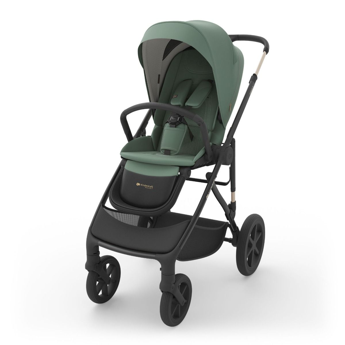 Kinderwagen Kinderkraft Prime3 2in1 Pro Dark Green met Autostoel Joy 360° Pro Glide en Base null_5