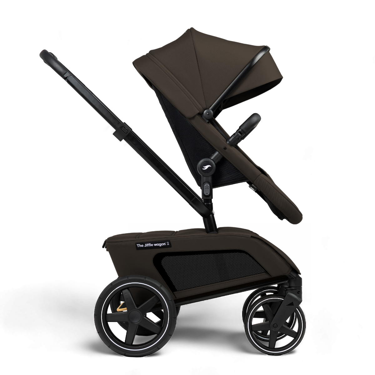 Kinderwagen The Jiffle Wagon 2+ Plus Oak + Autostoel Cloud G3, Base, Adapterset & Bolderkar- en Duozitje null_7