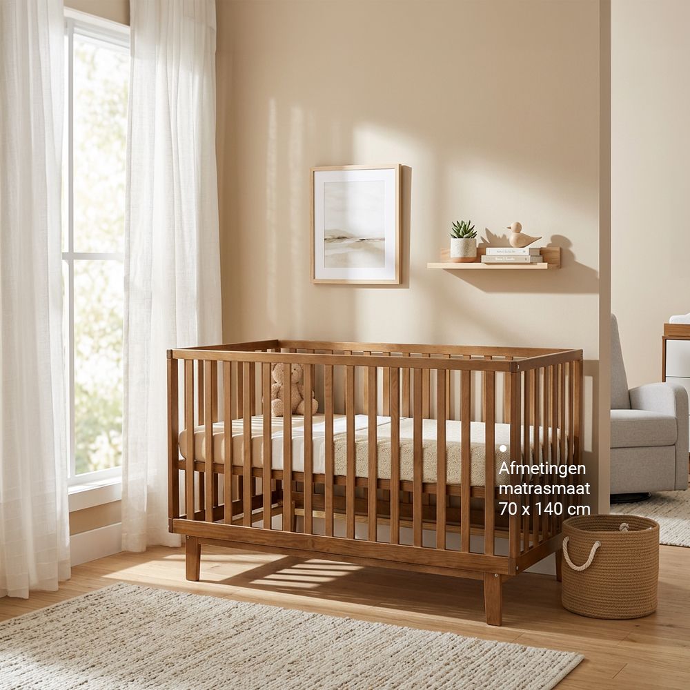 Meegroei Ledikant Novi Elise 70x140 Walnut null_2