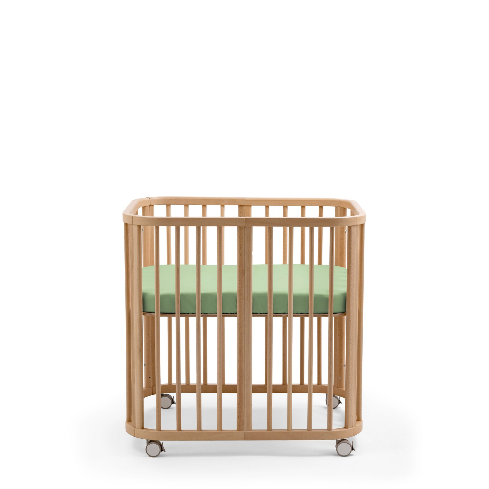 Set | Mini Bed Stokke® Nighti™ Naturel Incl. Matras Mini, Wieltjes en Hoeslaken null_5