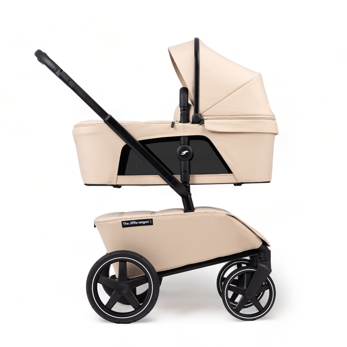 Kinderwagen The Jiffle V2 Clay met Autostoel Cybex Cloud G3, Base, Adapterset & Bolderkar- en Duozitje null_5