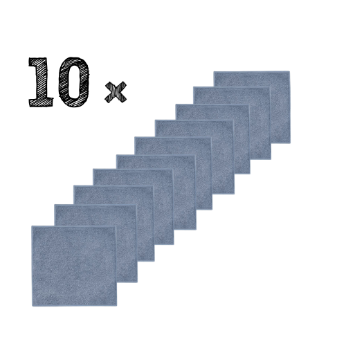Set 10x Spuugdoeken Funnies Uni Grey/Blue null_1