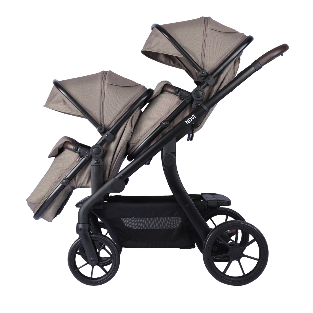 Kinderwagen Novi Pacific Premium Duo Solid Hazel + Autostoel Joy Pro Glide 360° & Base 2 st. null_11