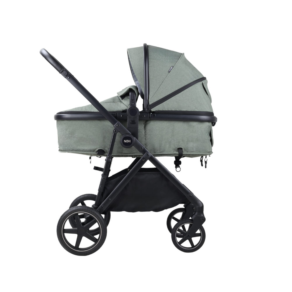 Kinderwagen Novi Jaxx V2 4-in-1 Green Melange met Isofixbase null_10