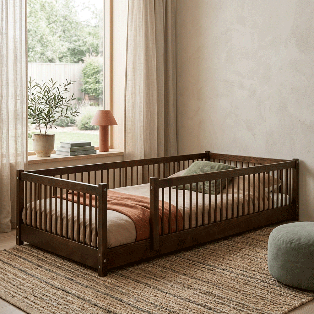 Kinderbed Colorfull Home Vloerbed Lou 90x200 Pure Cacao null_4