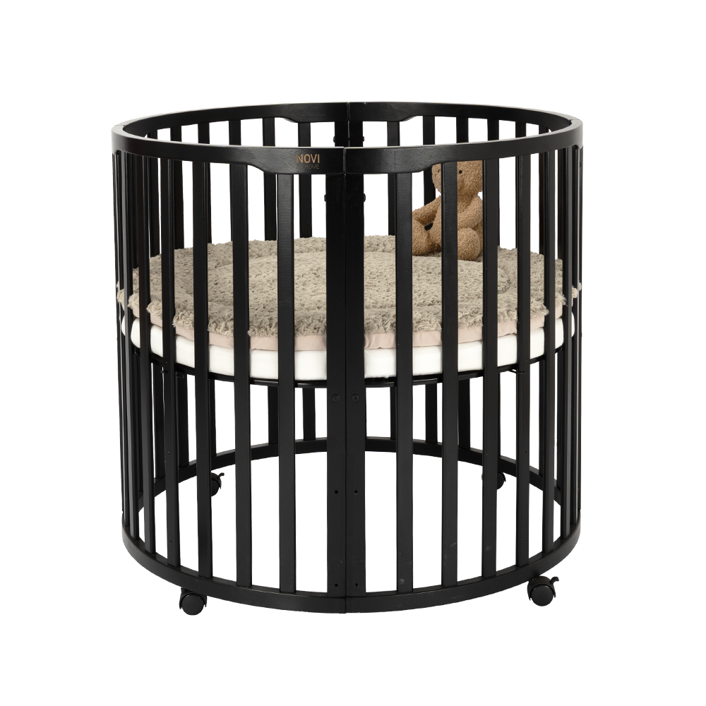 Set | Box Novi Nooni Rond Pure Black Incl. Boxmatras en Boxkleed null_5