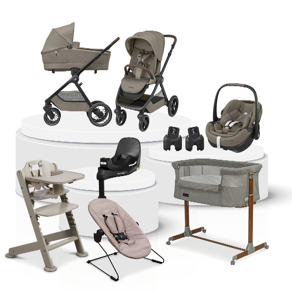Kinderwagen Maxi-Cosi Oxford Plus Twillic Truffle Total Package Deal incl. Autostoel, Base, Kinderstoel, Co-Sleeper & Adapterset null_1
