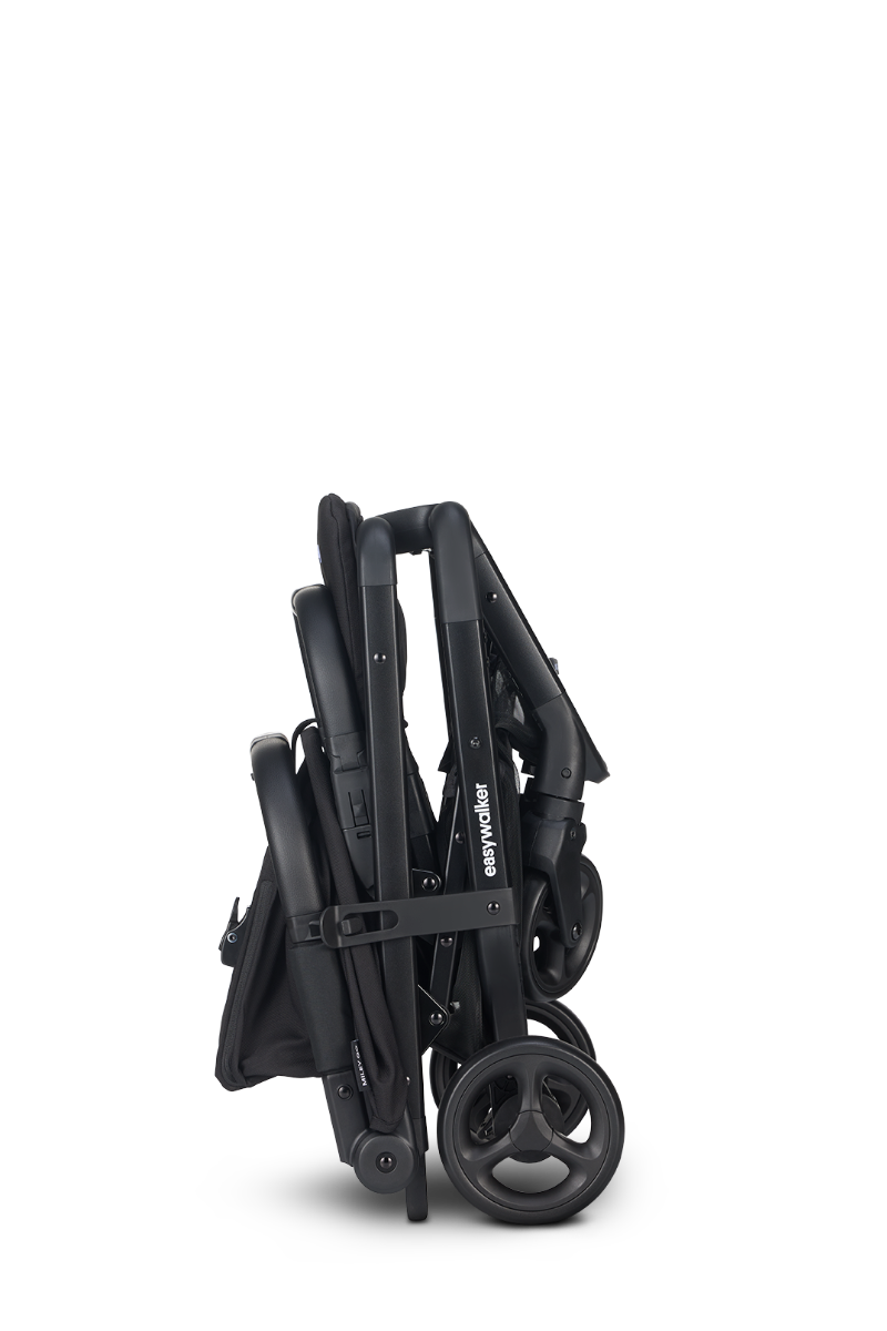 Buggy Easywalker Miley Go Pure Black Total Package Deal incl. Transporttas, Cupholder, Stuurtje & Zonnescherm null_6