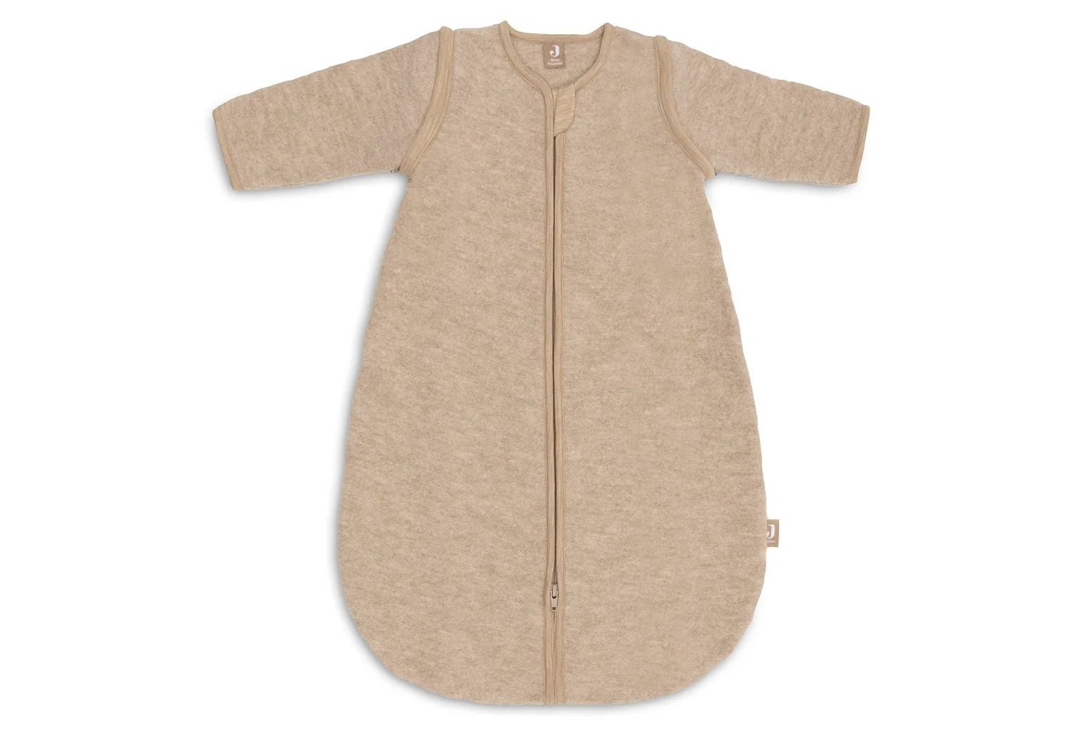 Slaapzak Jollein Afritsbare Mouw Merino Wol 70cm Felted Naturel