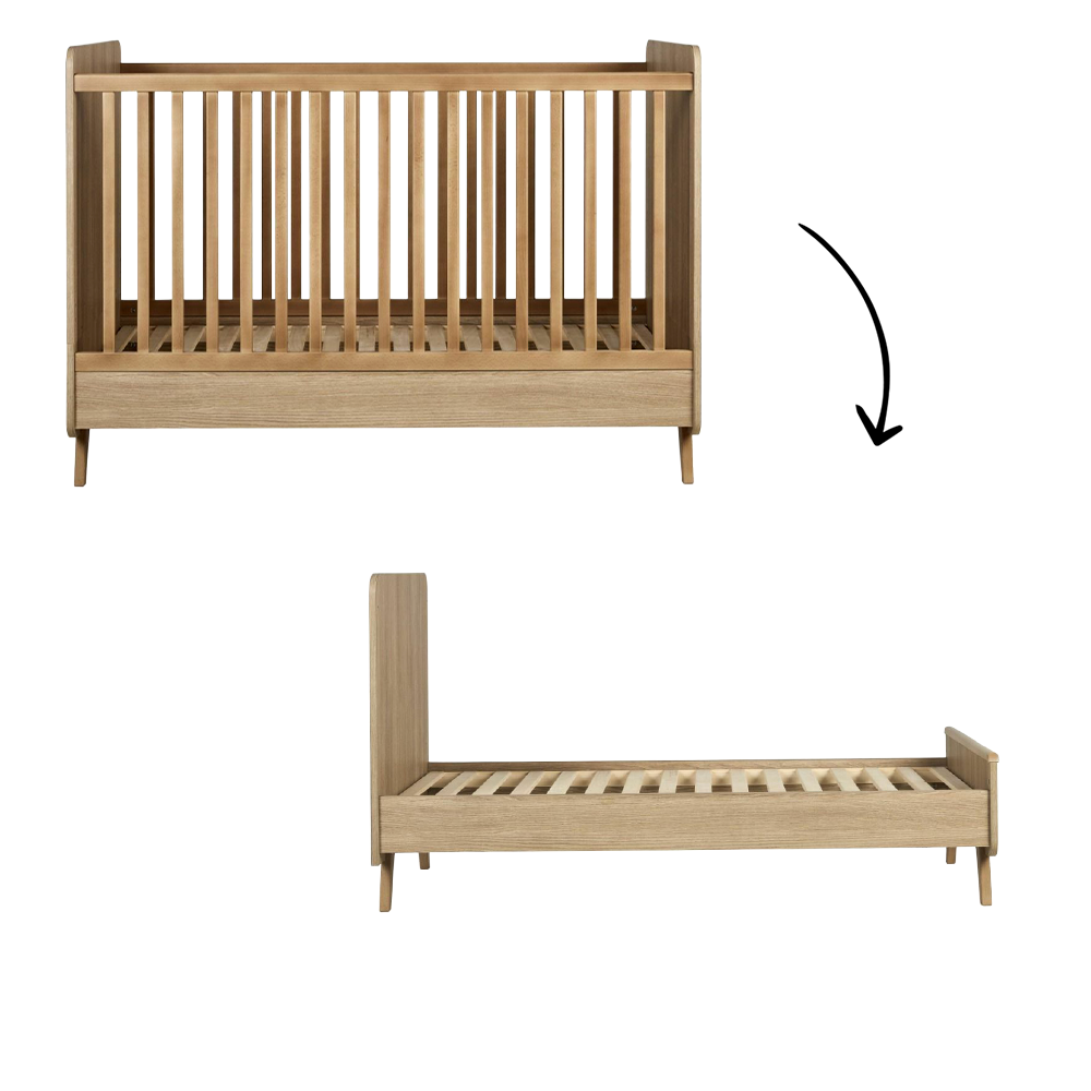 Meegroei Ledikant Quax Loft 70x140 Honey Ash