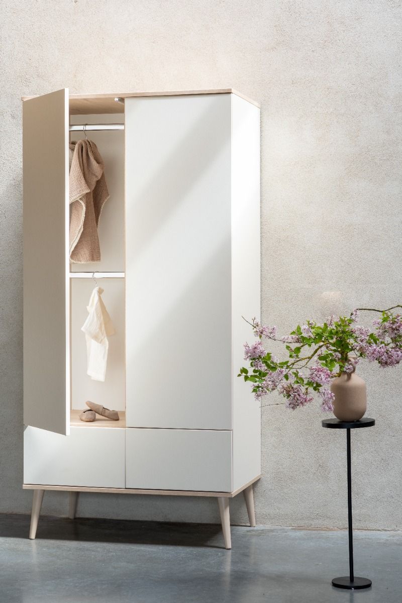 Kast Quax Flow White & Oak 2-deurs
