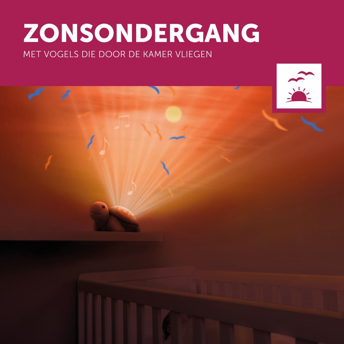 Slaaptrainer Zazu Sunset Projector Tim de Schildpad – foto 5