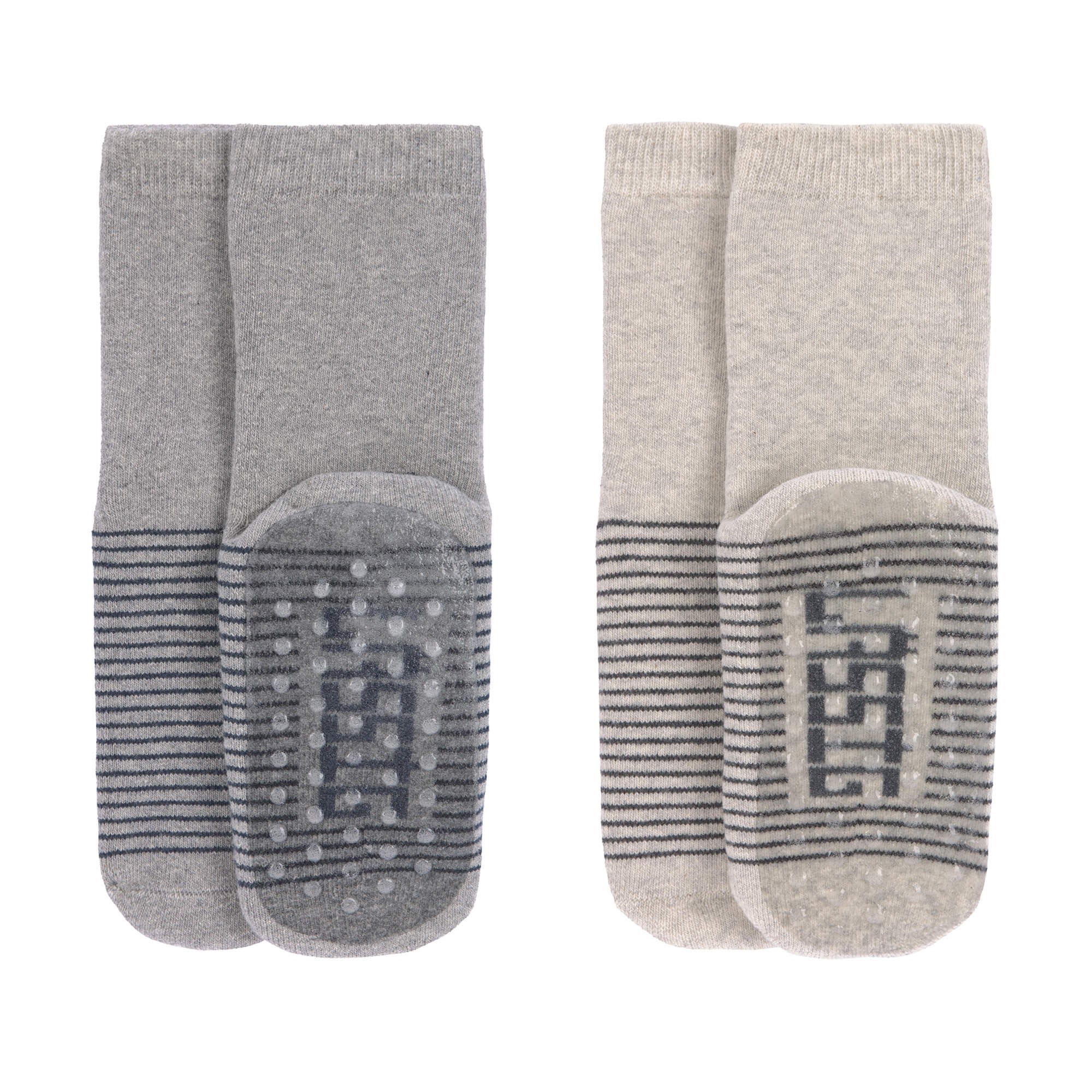 Anti-slip sokken Lässig Grey/ Beige Maat 19-22 (2st) Anti-slip sokken Lässig Grey/ Beige Maat 19-22 (2st)