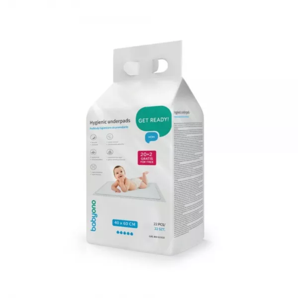 Onderleggers Babyono Hygiëne 40x60 20-pack