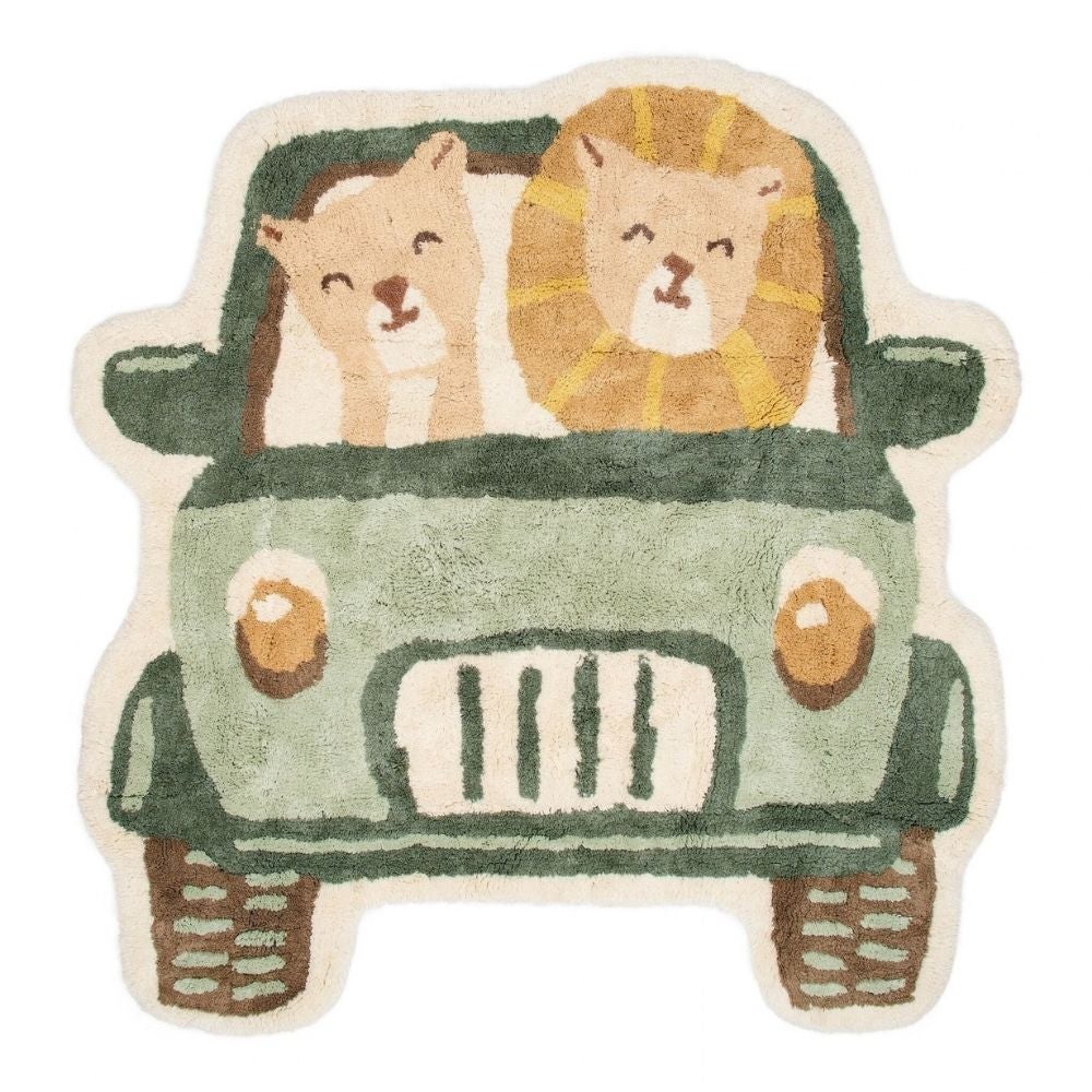 Vloerkleed Little Dutch Safari Friends Safari Jeep