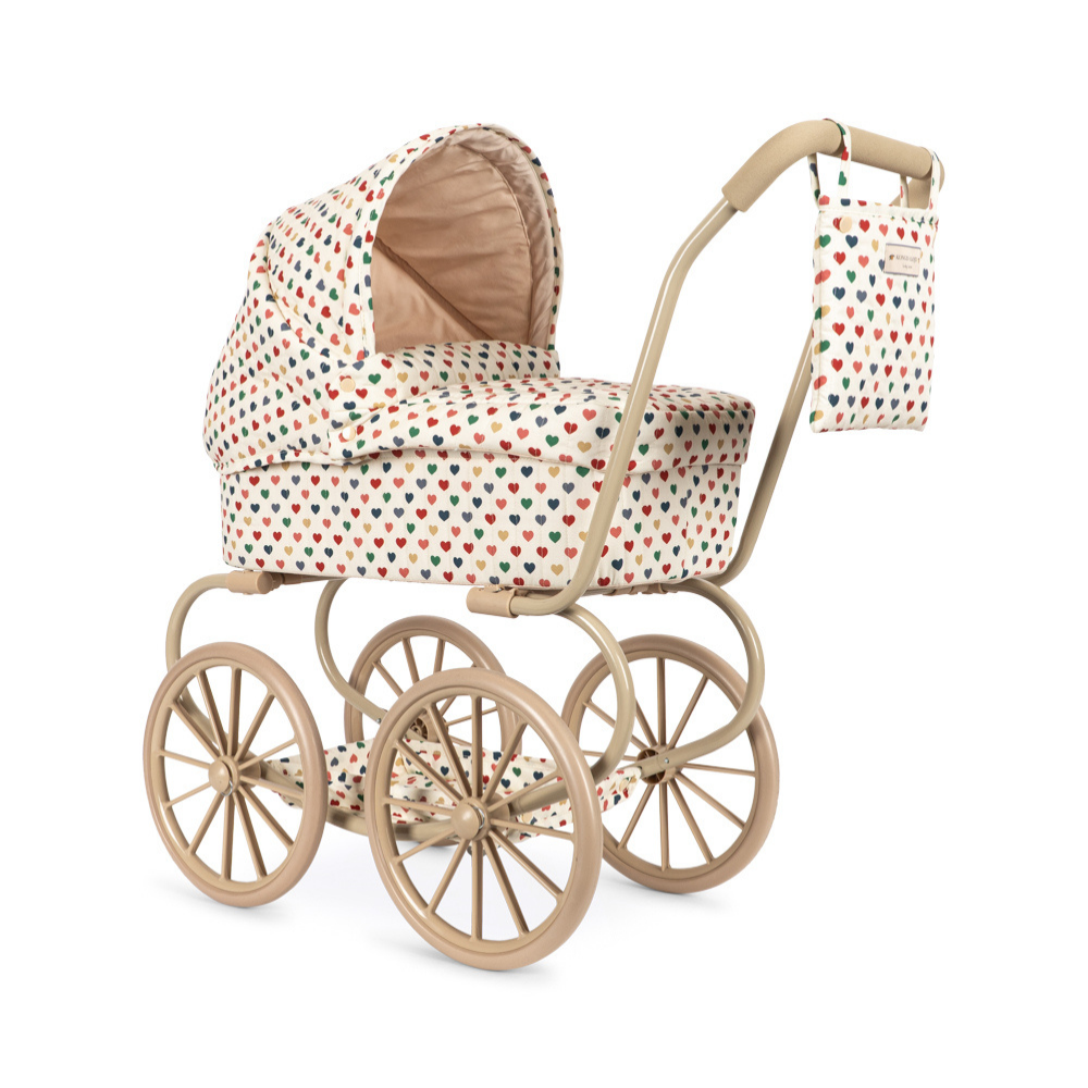 Poppenkinderwagen Pram Konges Slojd Coeur Coloré