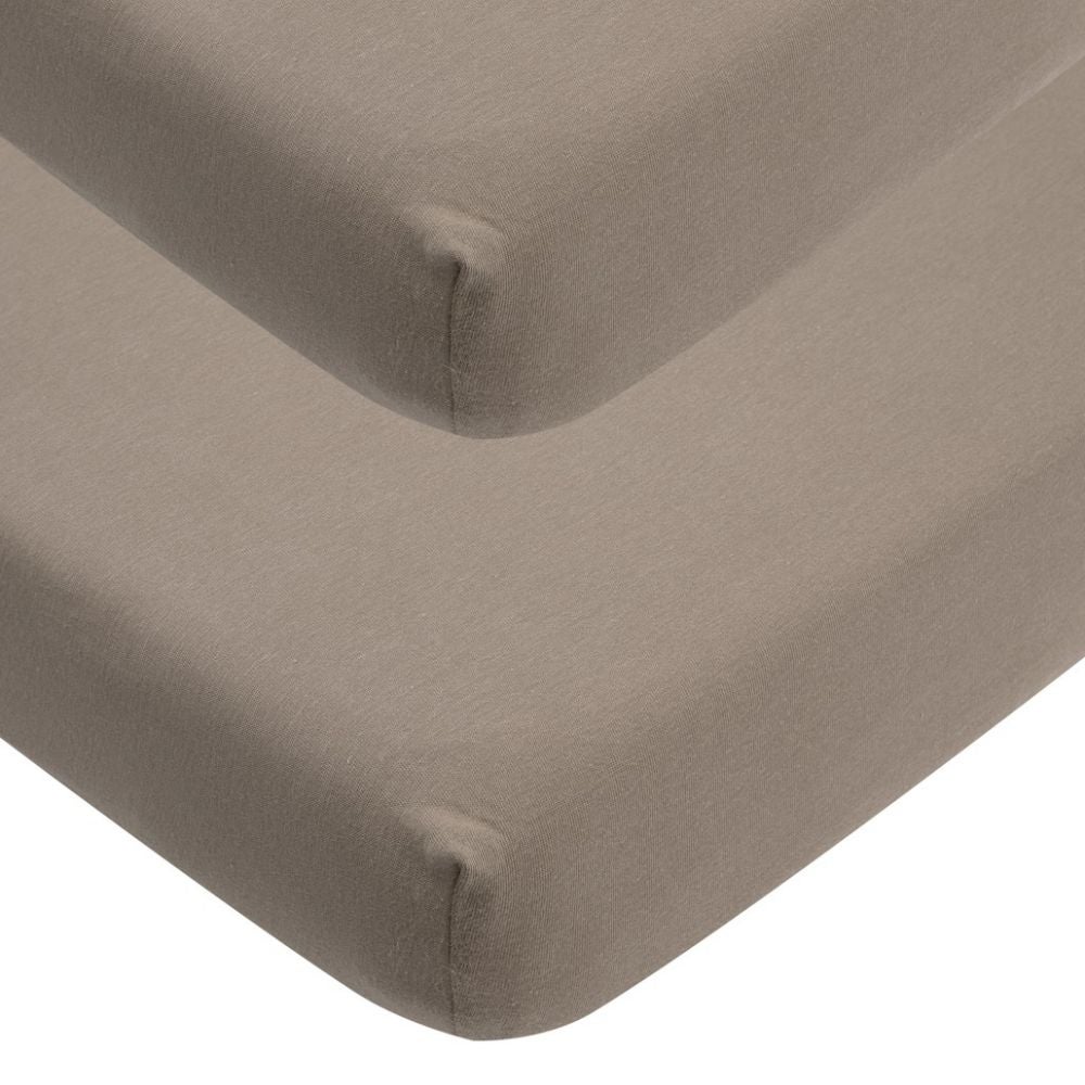 Hoeslaken Juniorbed Meyco 70x140 Dark Taupe 2st