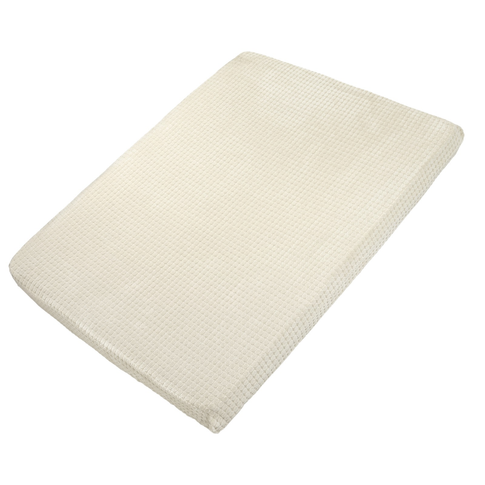 Hoeslaken Boxmatras Meyco Deluxe Jacquard Chevron Soft Sand