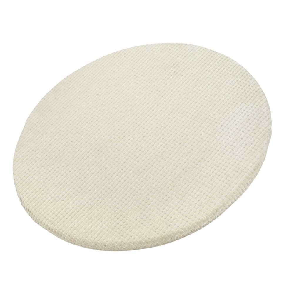 Hoeslaken Boxmatras Rond Meyco Deluxe Jacquard Chevron Soft Sand