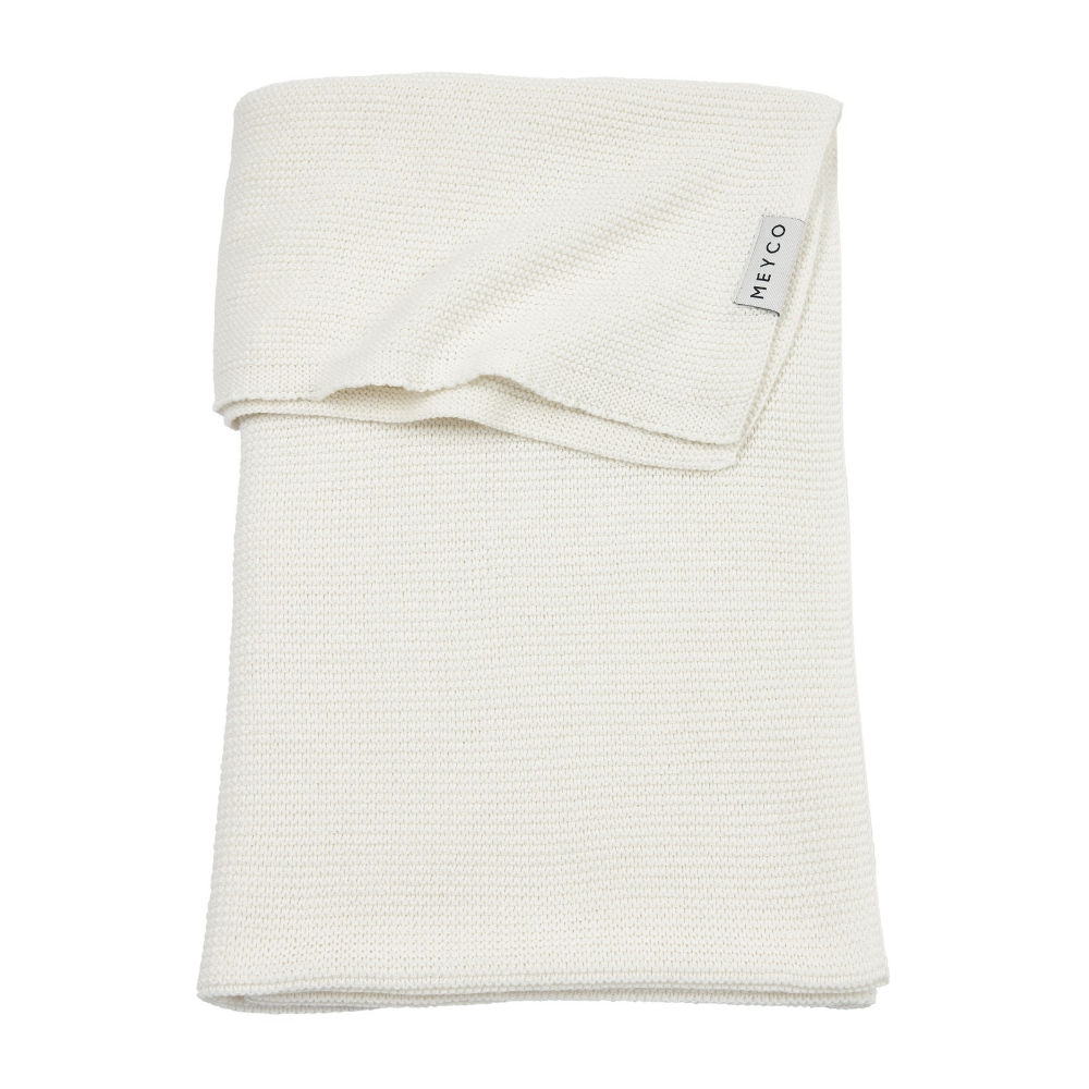 Deken Wieg Meyco Basic gebreid 75x100 Off White