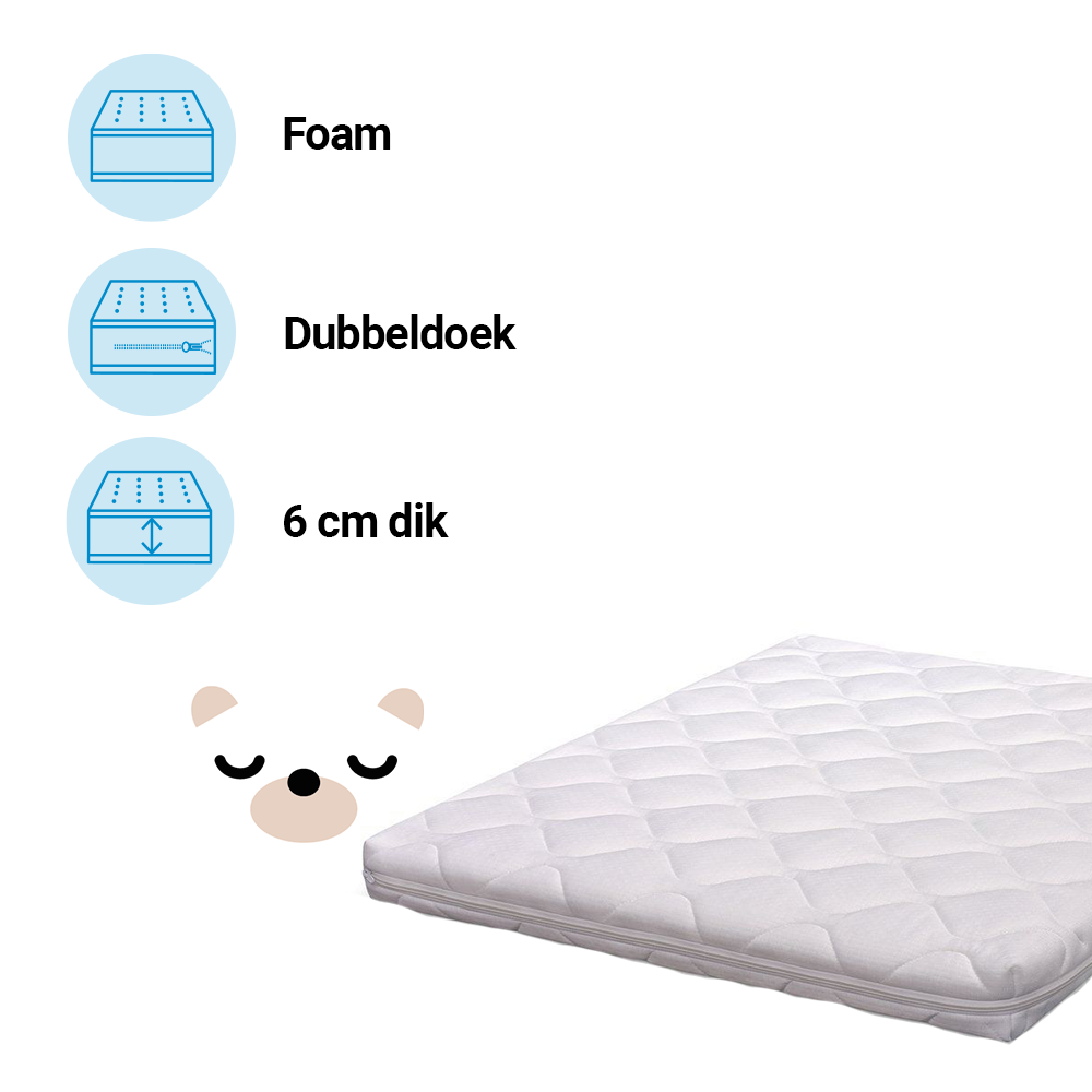 Matras Box ZZZOO 75x95 Bruine Beer