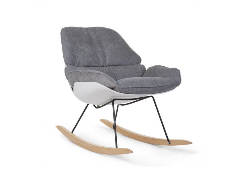 Schommelstoel Childhome Lounge Grijs Wit