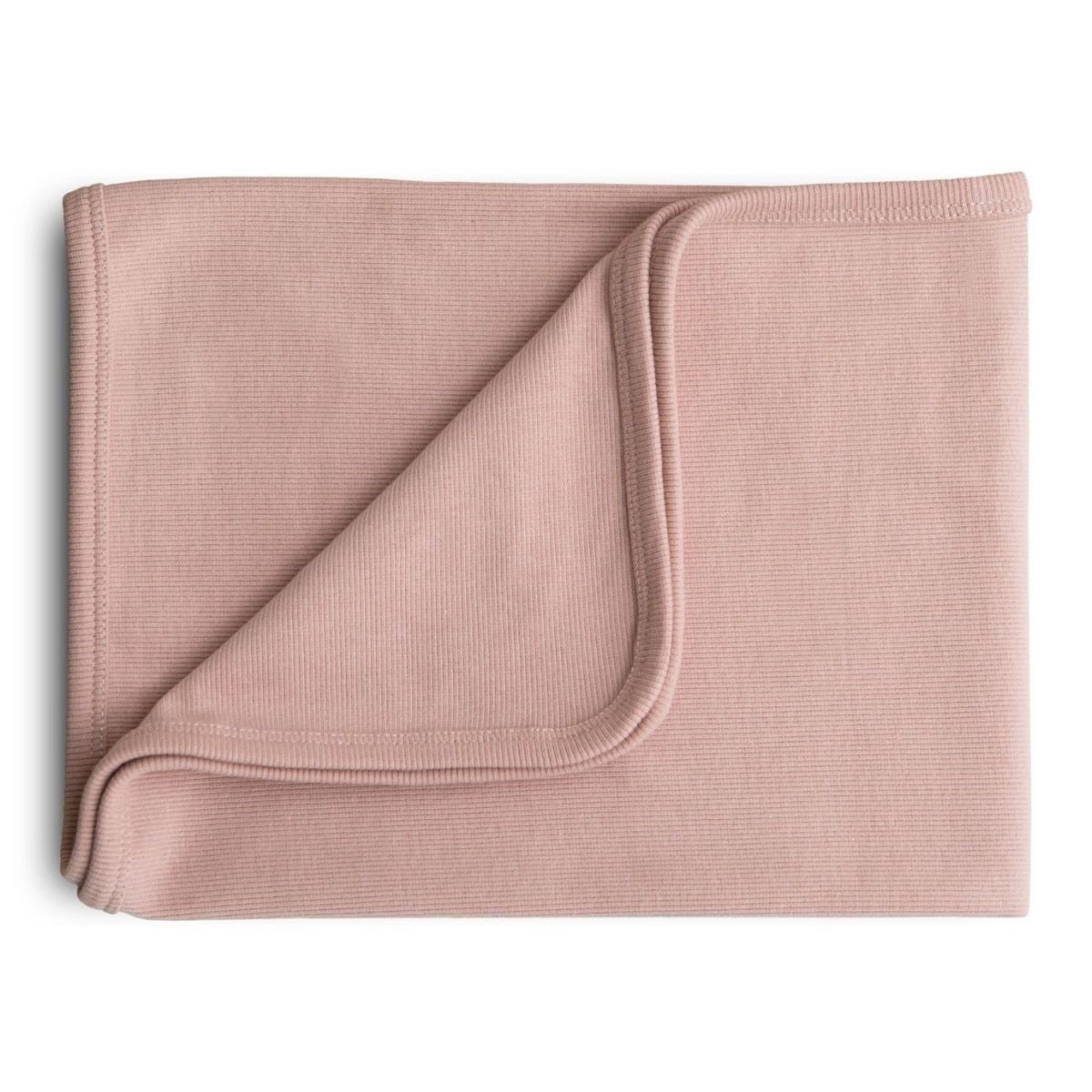 Deken Wieg Mushie Ribbed 80x100 Blush