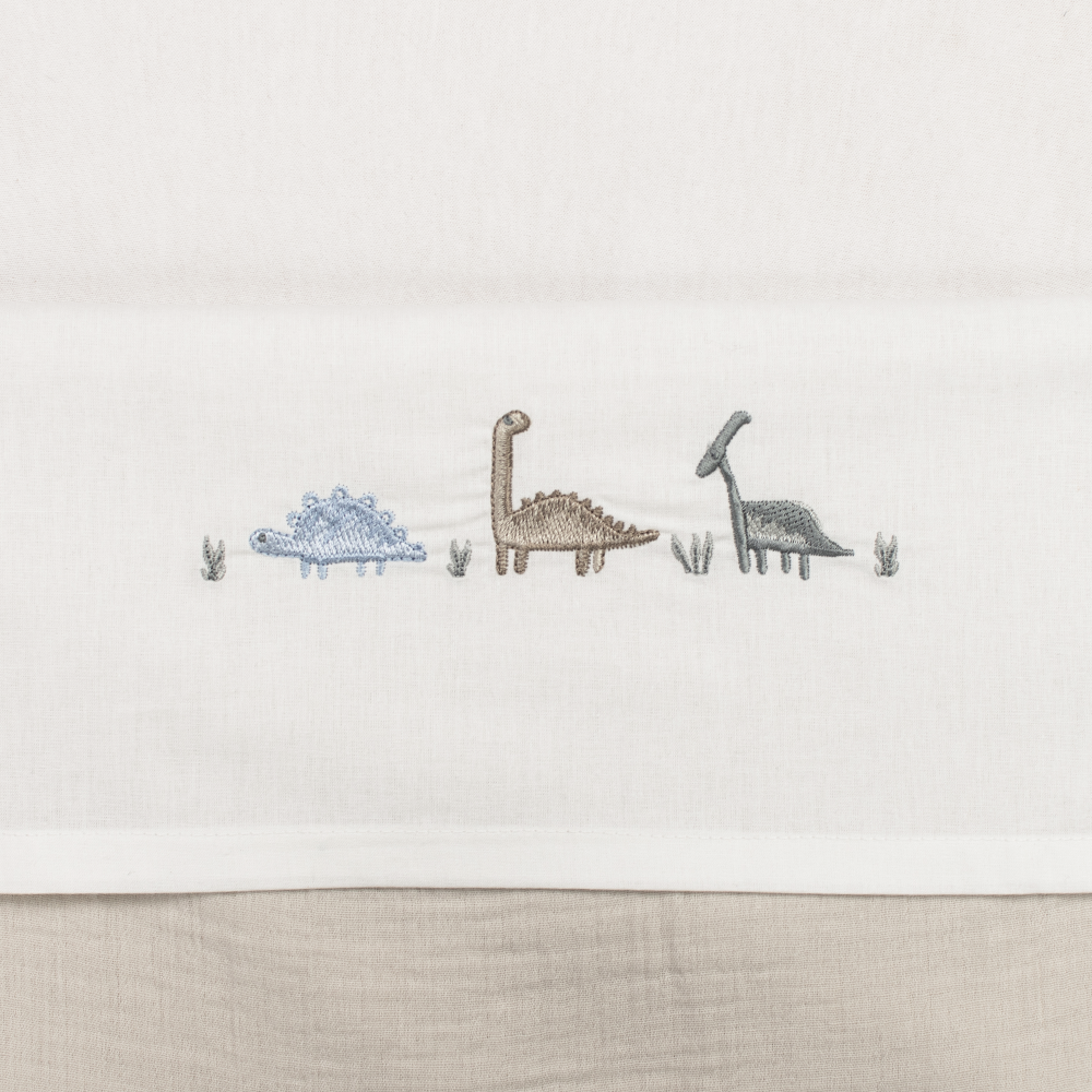 Laken Ledikant Funnababy 100x150 Borduur Dino