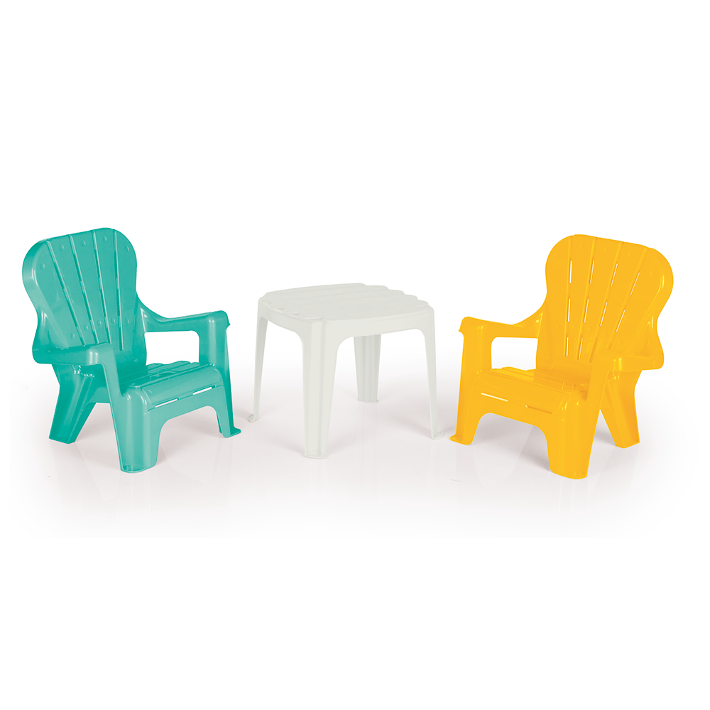 Tafel en Stoelen Set Dolu White/Blue/Yellow