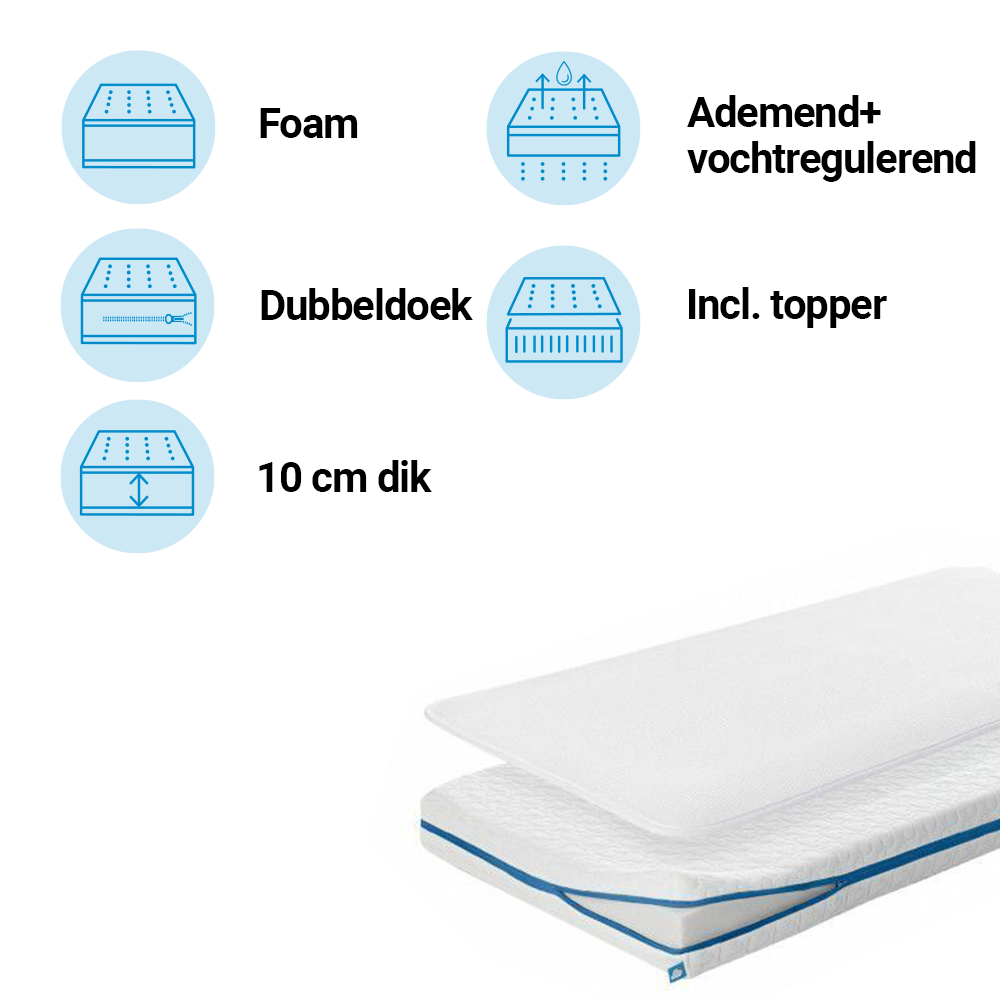 Matras + Topper Jun Aerosleep 70x140 Evolution Pack AM-EVO140