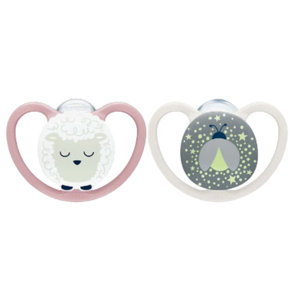 Fopspeen NUK Perfect Match Air Night Schaap/Vuurvlieg 6-18mnd 2-pack