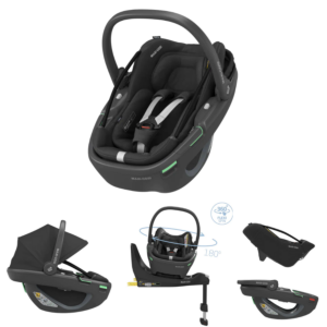 Van Asten Autostoel Maxi-Cosi Coral Black 360° Essential Black aanbieding