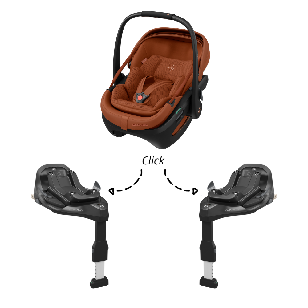 Set | Autostoel Maxi-Cosi Coral Slide Pro Copper Terra met 2x Isofixbase Familyfix Slide Pro