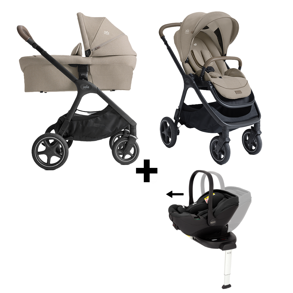 Kinderwagen Joie Signature Finiti Sandstone met Autostoel Joy 360 Pro Glide + Base
