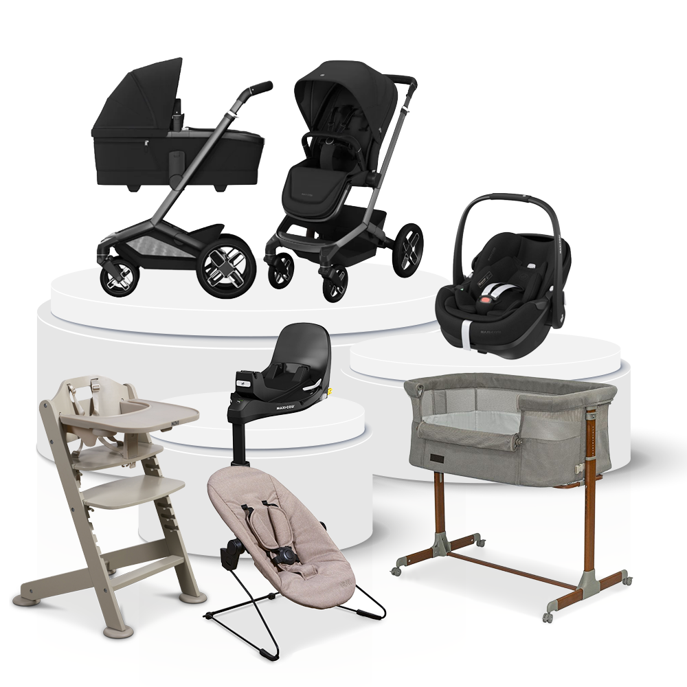 Kinderwagen Maxi-Cosi Fame Ultimate Bundel Twillic Black incl. Autostoel, Base, Kinderstoel & Co-Sleeper