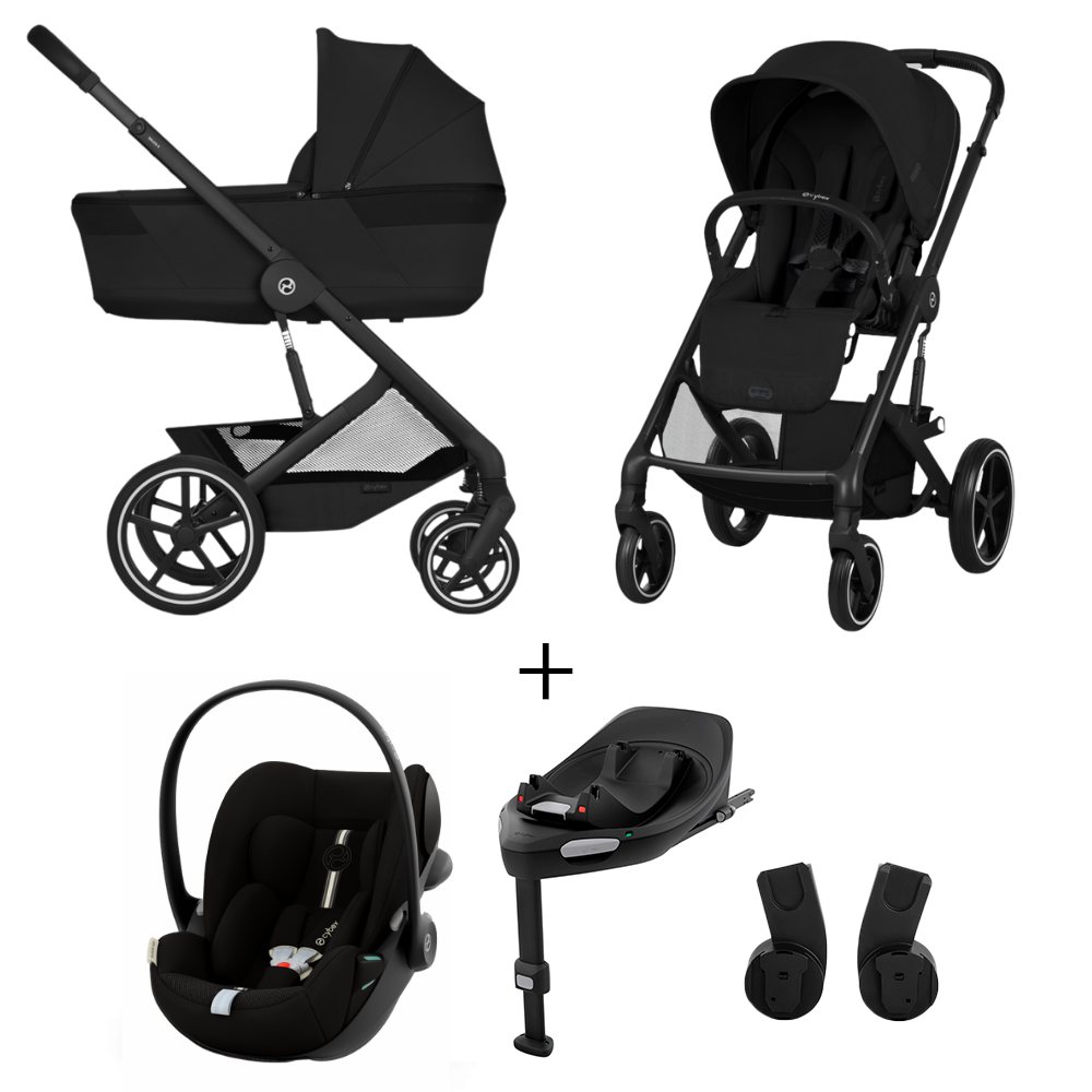 Kinderwagen Balios S Lux BLK Moon Black/Black incl. CarryCot Foldable + Cloud G3 I-Size PLUS + Base G3 + Adapters