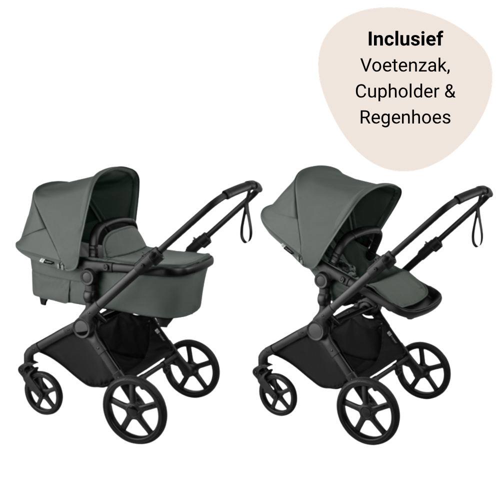 Kinderwagen Bugaboo Cub Essential Bundel Black/Forest Green