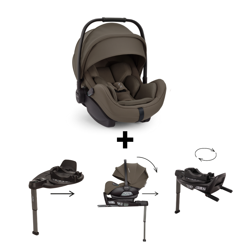 Autostoel Nuna Arra Flex Pistachio + Isofixbase Nuna Curv 360 System Zwart