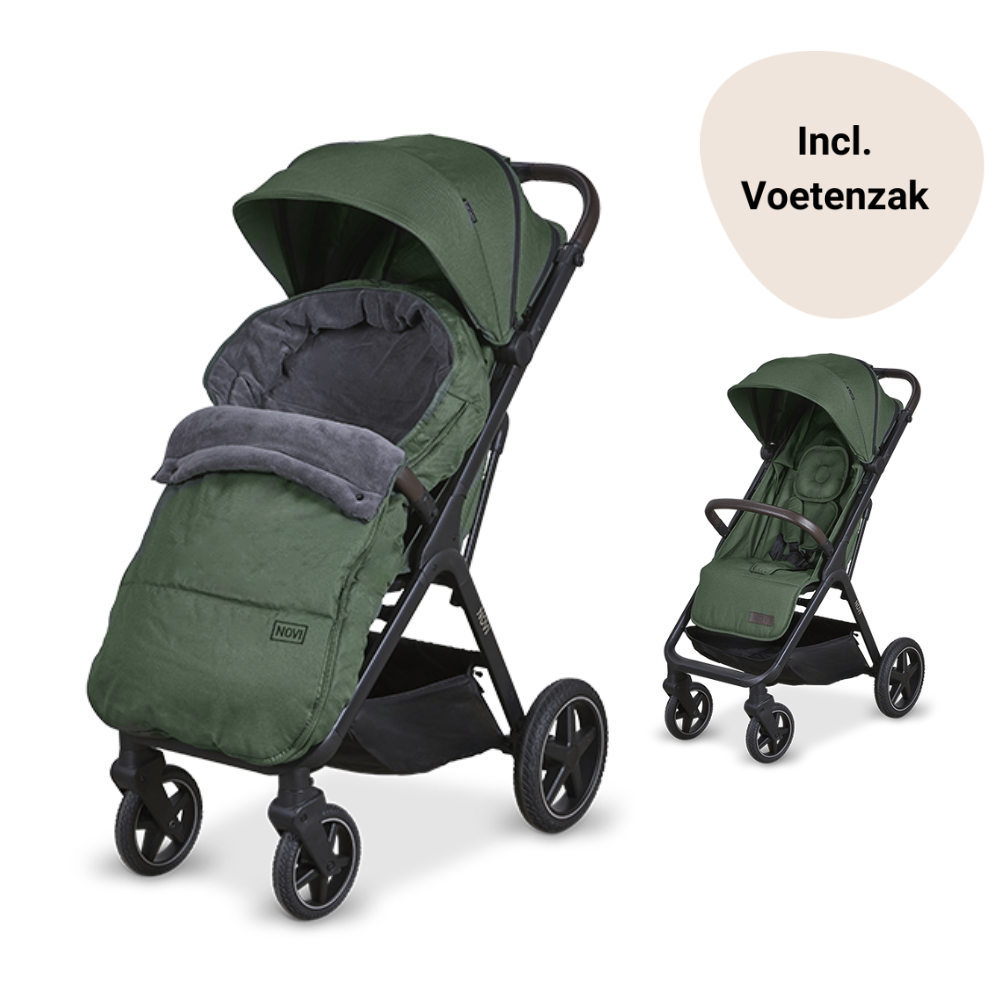 Buggy Novi Xavi XL Premium Solid Green met voetenzak