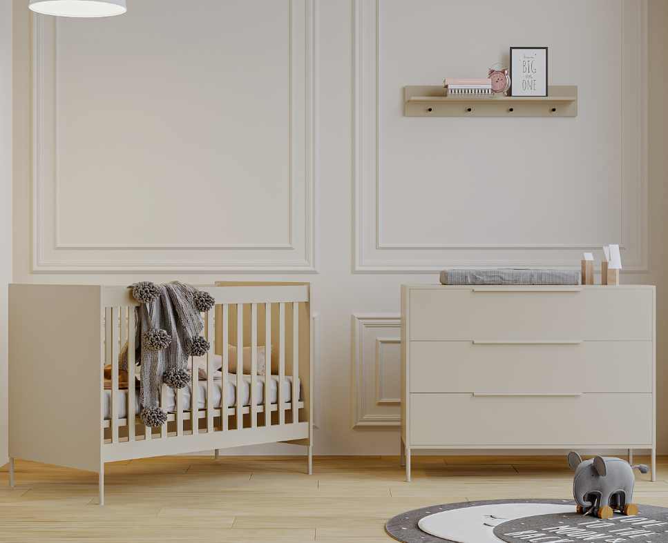 Babykamer Belmond (Ledikant + Commode)