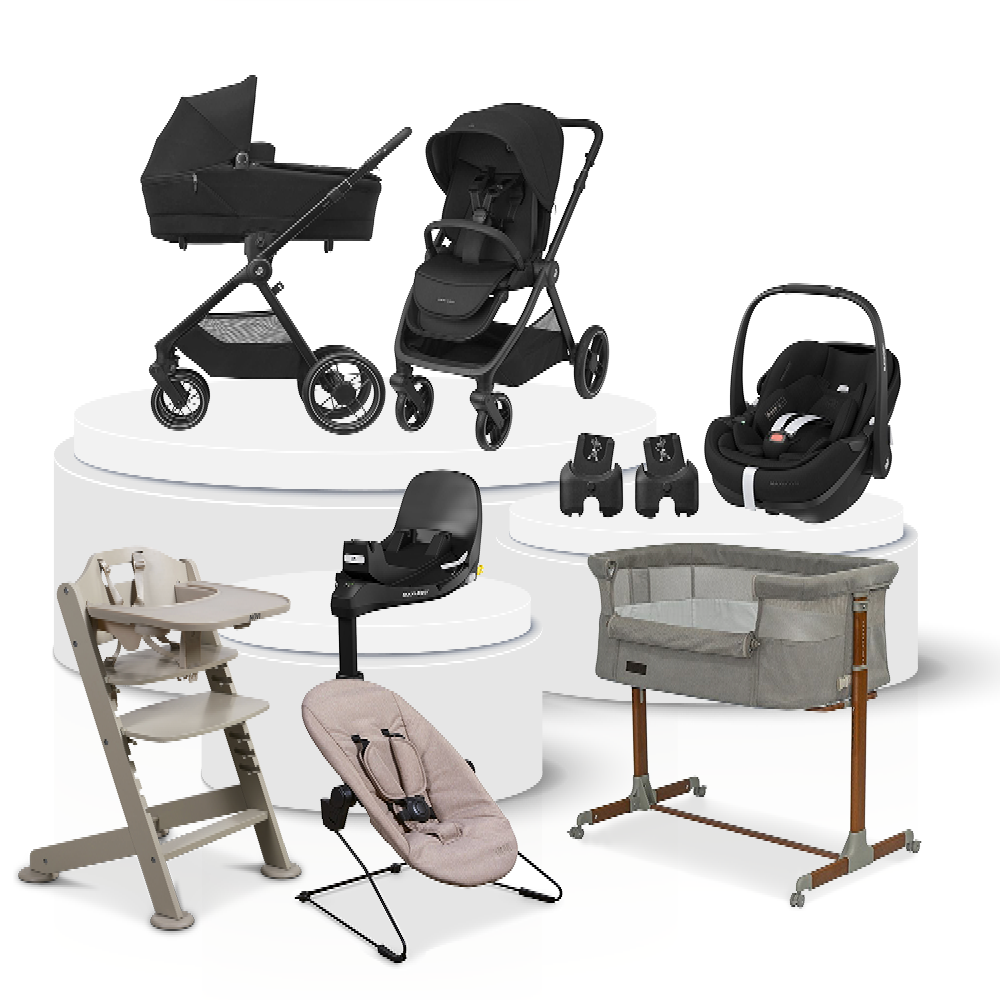 Kinderwagen Maxi-Cosi Oxford Plus Twillic BlackTotal Package Deal incl. Autostoel, Base, Kinderstoel, Co-Sleeper & Adapterset
