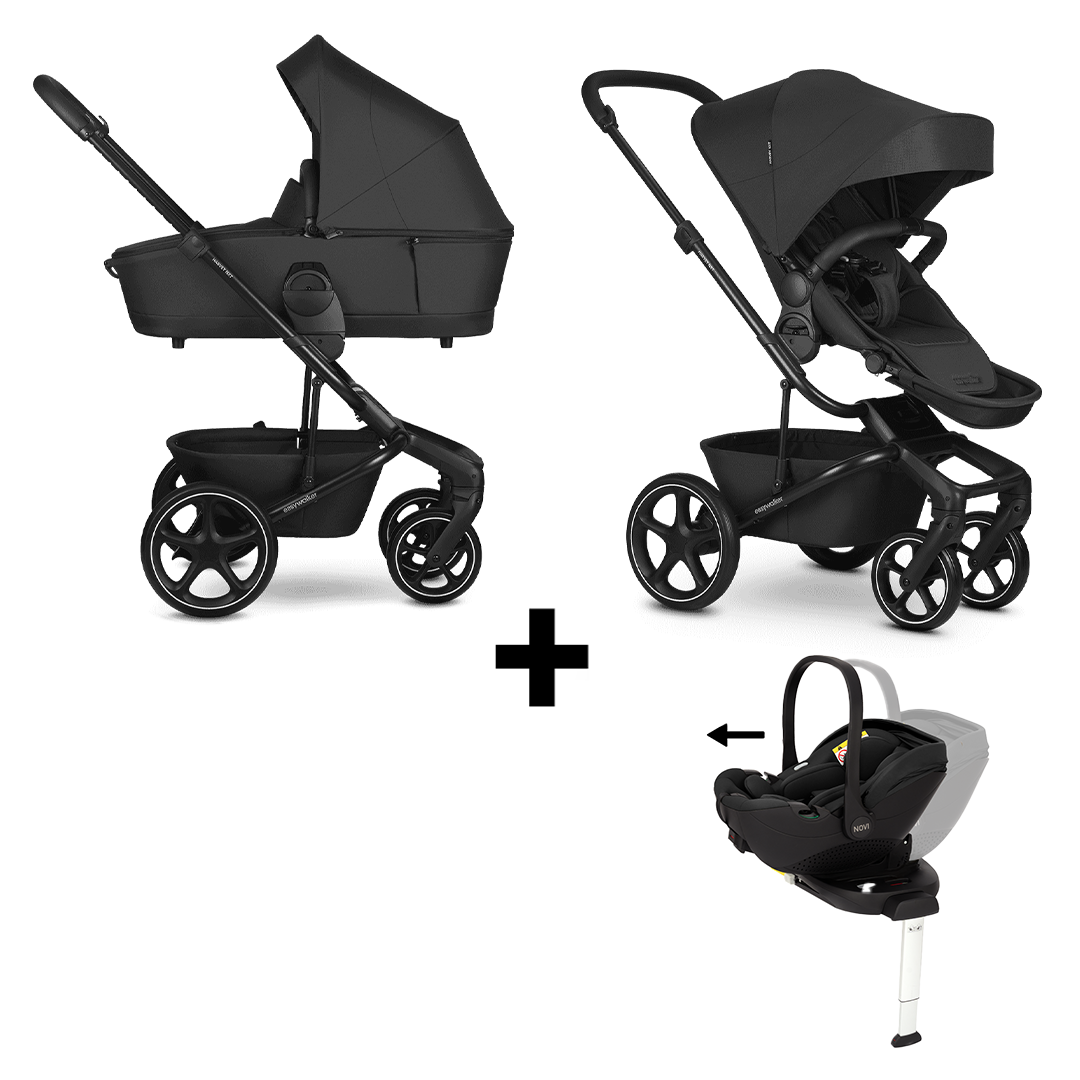 Kinderwagen Easywalker Harvey NXT Eclipse Black + Autostoel Joy Pro Glide 360° & Base