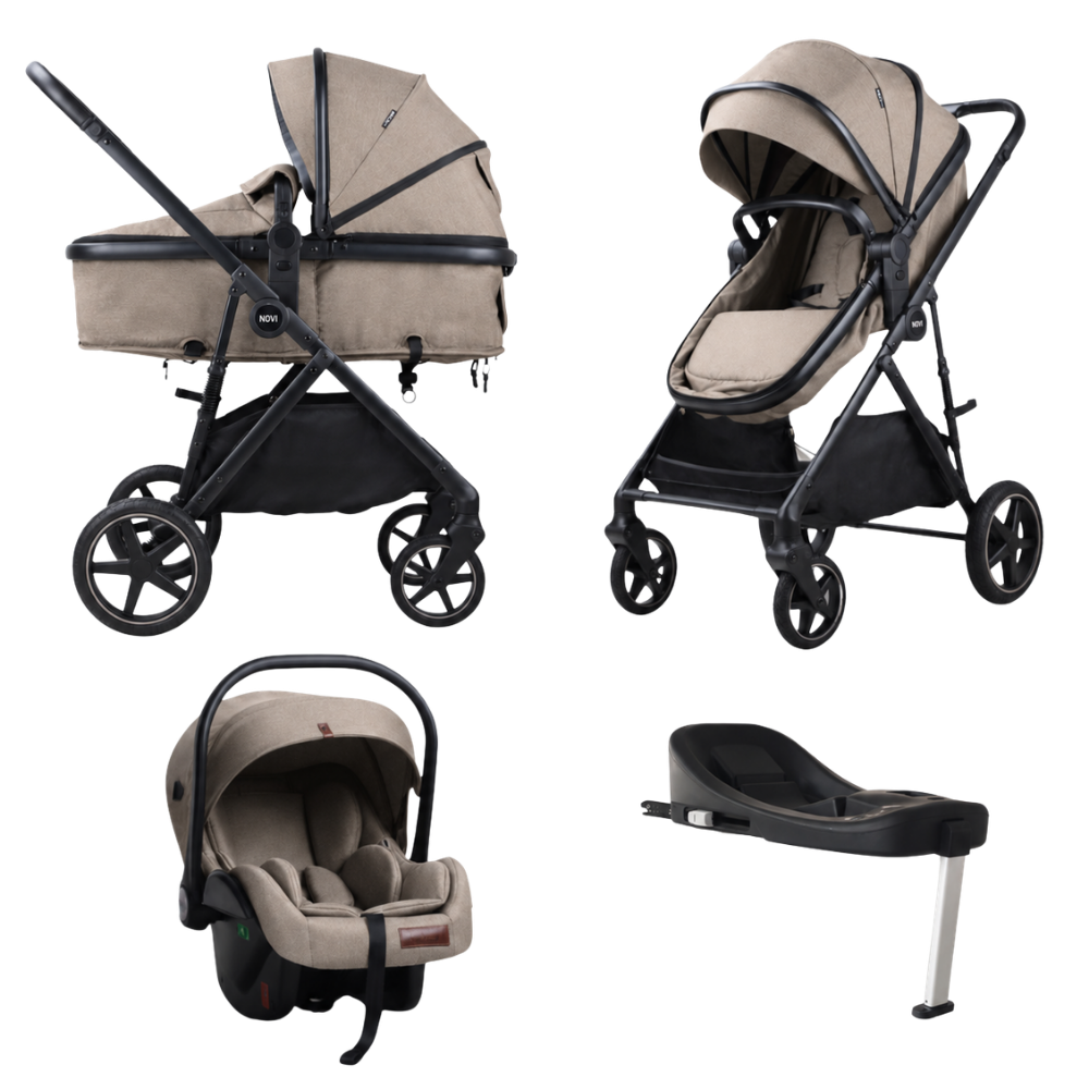 Kinderwagen Novi Jaxx V2 4-in-1 Hazel Melange met Isofixbase
