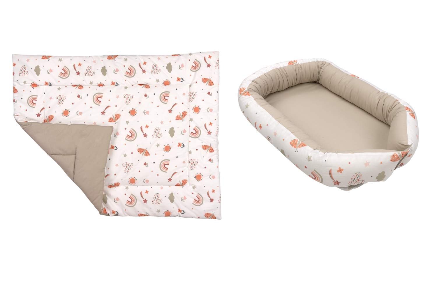 Set | Boxkleed & Babynest Funnababy Sand Rainbow